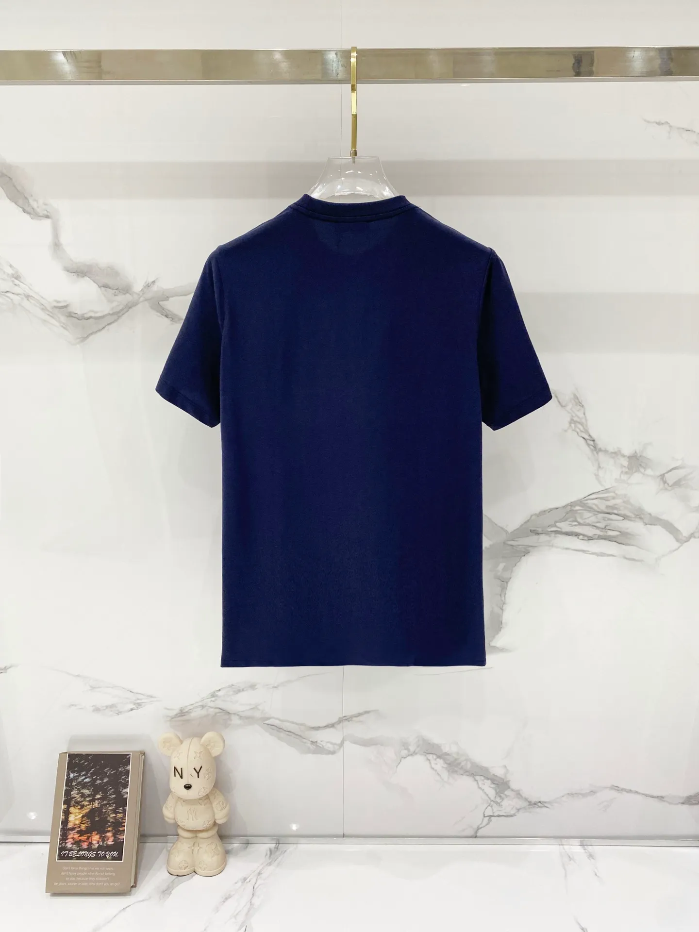 BALMAIN/Balmain - mercerized cotton gram T-shirt for men and women, bronzing brand letters on the front, colorful printed LOGO, pure quality, original fabric 100% cotton, Versatile fashion, light luxury trend, tag, collar label, wash, three labels complete Size: S-2XL Color: Black.White.Royal Blue.